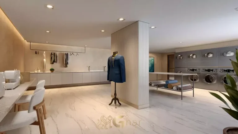 Lavanderia compartilhada equipada em apartamentos no bairro da Vila Prudente, São Paulo