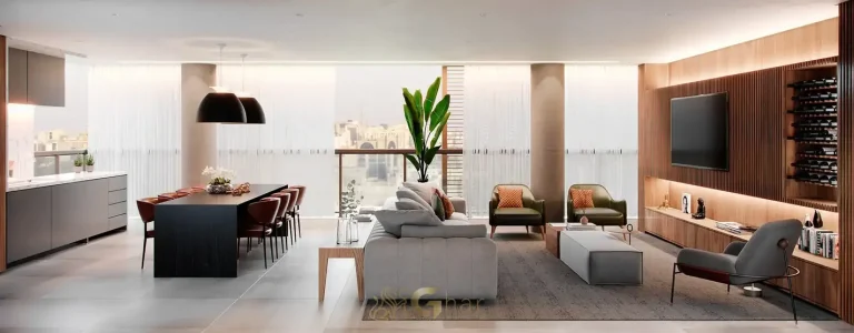 Living integrado do decorado de 4 dormitórios em apartamentos no Paraíso, São Paulo