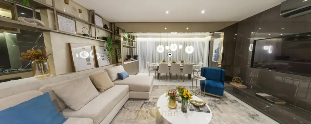 Living integrado do apartamento decorado em apartamentos no bairro da Praça da Árvore, São Paulo