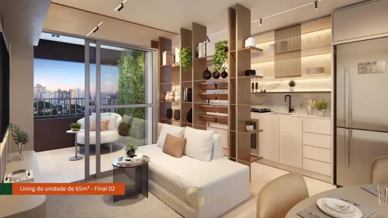 Living do apartamento decorado em condomínio residencial no bairro do Alto do Ipiranga, na Zona Sul de São Paulo