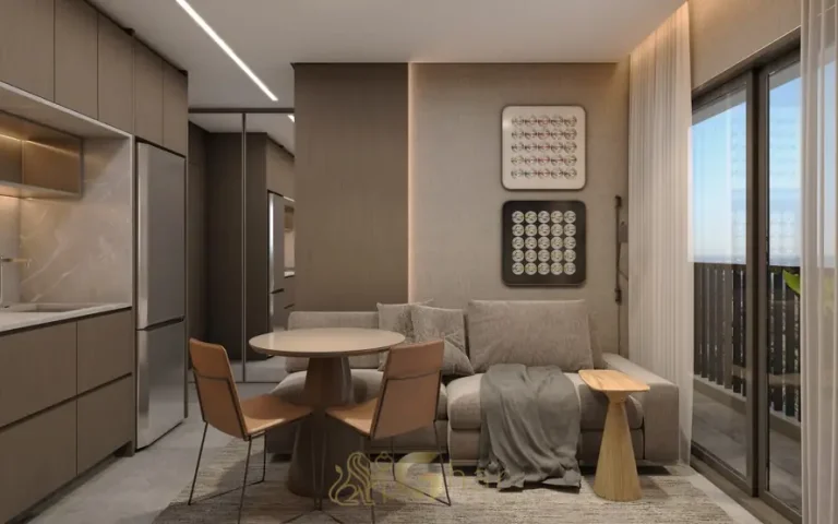 Living do apartamento decorado em apartamentos no bairro do Paraíso, São Paulo