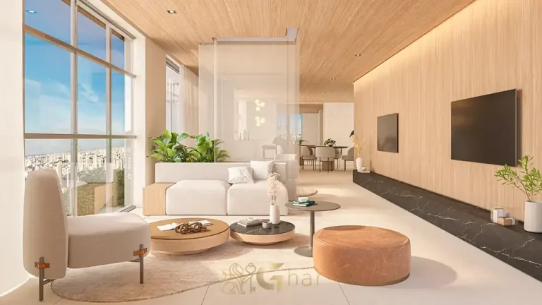 Lounge de festas integrado ao salão em apartamentos no bairro da Vila Mariana, São Paulo