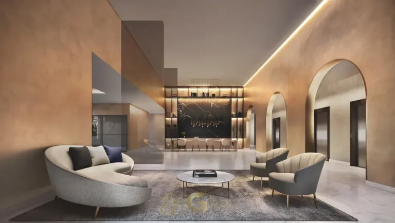 Lounge de convivência integrado ao lazer em apartamentos no bairro da Praça da Árvore, São Paulo