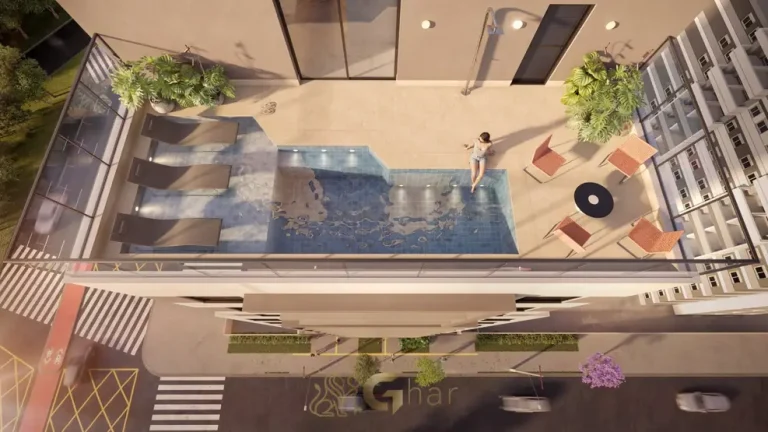 Piscina em apartamentos no bairro do Paraíso, São Paulo