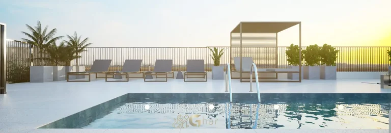 Piscina no rooftop em condomínio residencial no Paraíso, na Zona Sul de São Paulo