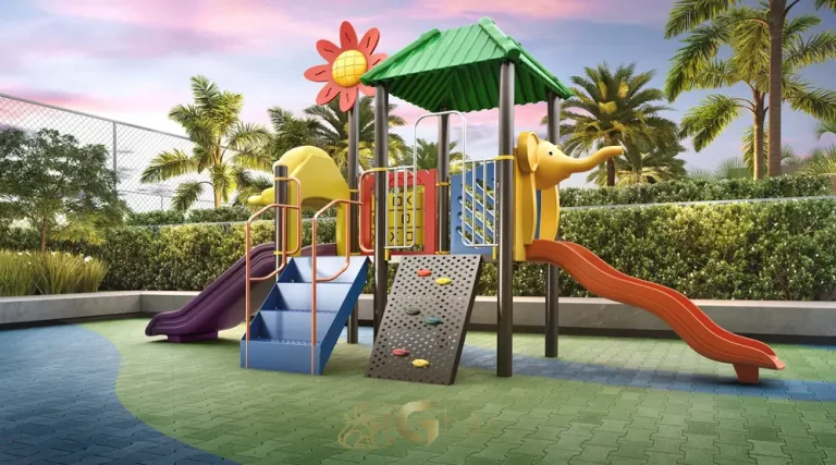 Playground externo com estrutura em condomínio residencial no bairro da Praça da Árvore, na Zona Sul de São Paulo