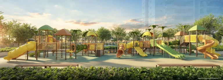 Playground infantil em apartamentos no bairro do Alto da Boa Vista, São Paulo