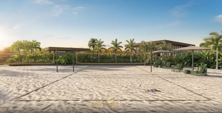 Quadra de beach tennis do condomínio Jardim da Hípica Residences no bairro do Alto da Boa Vista, São Paulo