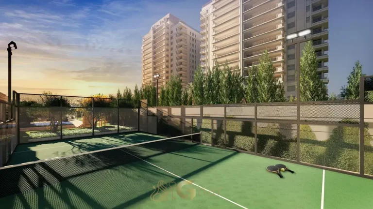 Quadra de paddle do condomínio Château Jardin Harmonie na Cidade Jardim, São Paulo