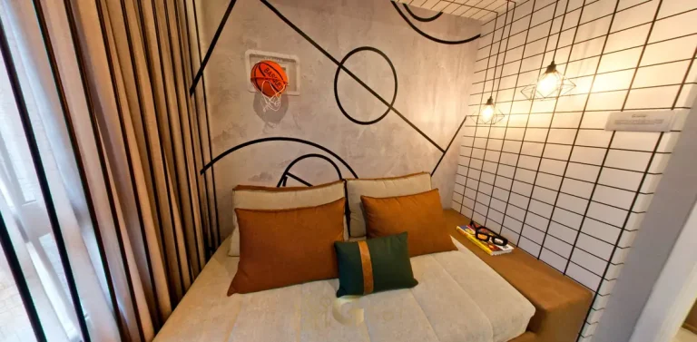 Quarto individual com marcenaria planejada do decorado em apartamentos no bairro do Tatuapé, São Paulo