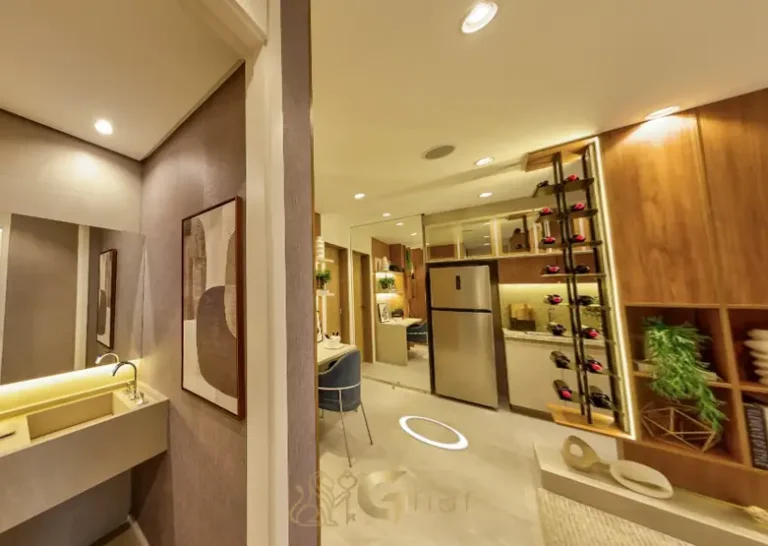 Sala de estar em condomínio residencial no bairro do Paraíso, na Zona Sul de São Paulo