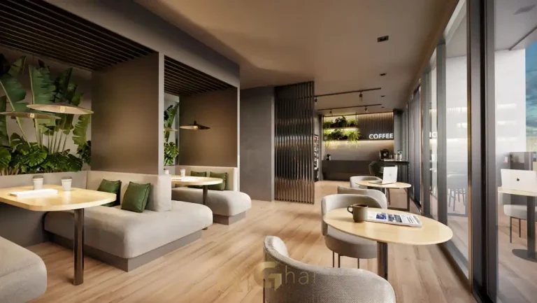 Sala de café em condomínio residencial no Paraíso, na Zona Sul de São Paulo