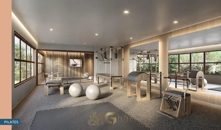Sala de pilates equipada do condomínio Nova Vivere Caminhos da Lapa no bairro da Lapa, São Paulo
