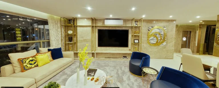 Sala de TV com design italiano em apartamentos no bairro de Moema, São Paulo