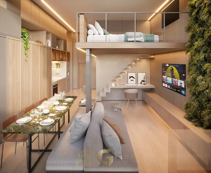 Studio decorado em condomínio residencial no Paraíso, na Zona Sul de São Paulo