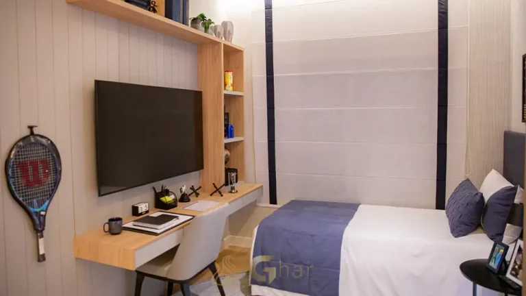 Segunda suíte do apartamento decorado com marcenaria planejada em apartamentos na Cidade Jardim, São Paulo