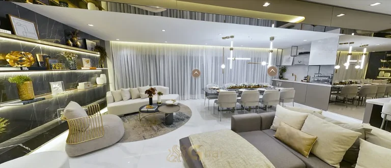 Terraço gourmet do apartamento decorado do condomínio Palace no bairro do Brás, São Paulo