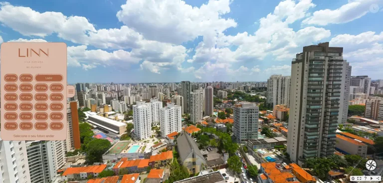 Vista do bairro da Vila Mariana a partir da varanda de apartamentos no bairro da Vila Mariana, São Paulo