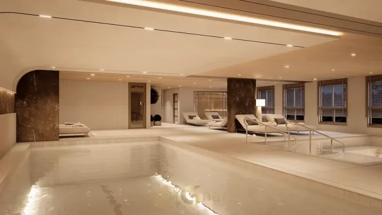 Wellness spa com hidromassagem do condomínio Château Jardin Lumière na Cidade Jardim, São Paulo