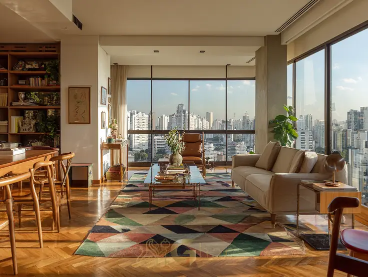 Sala de apartamento em bairro central, São Paulo