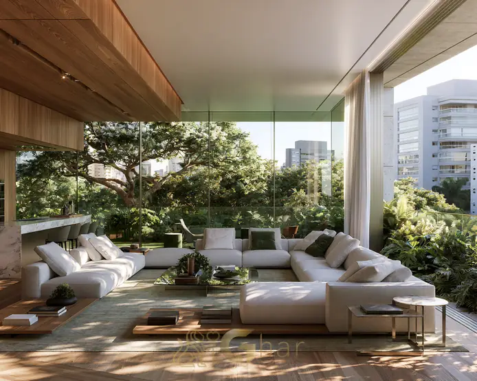 Fachada de apartamento de alto padrão em Moema, Zona Sul de São Paulo