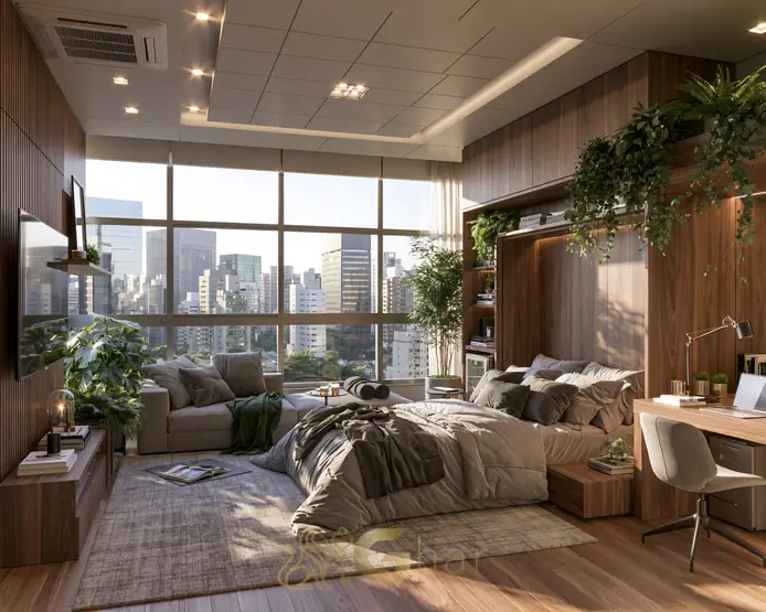 Apartamento barato no Paraíso – sala de estar