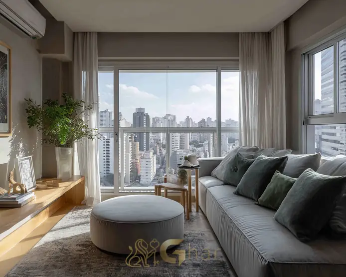 Sala em imóvel pequeno na zona sul de São Paulo