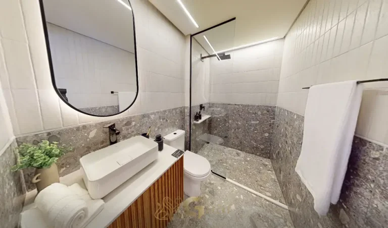 Banheiro da suíte do condomínio Marquise Vila Mariana no bairro da Vila Mariana, São Paulo