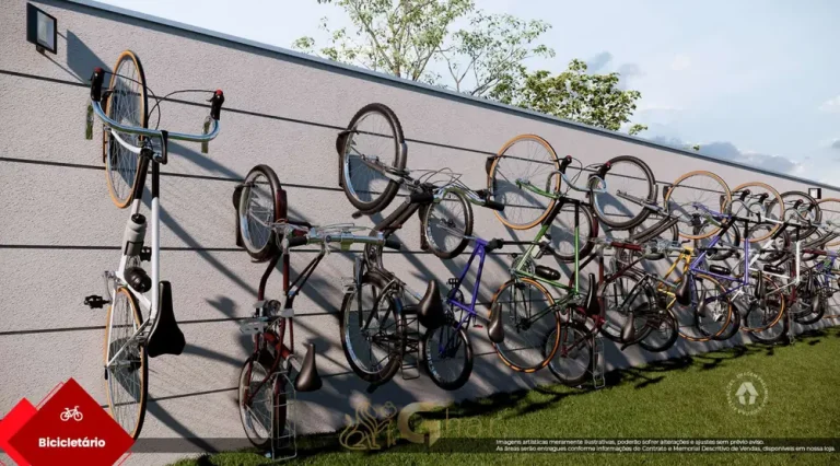 Bicicletário do condomínio Metrocasa Barra Funda no bairro da Barra Funda, São Paulo