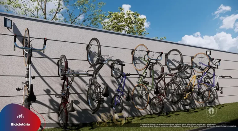 Bicicletário do condomínio Metrocasa Penha de França no bairro da Penha, São Paulo