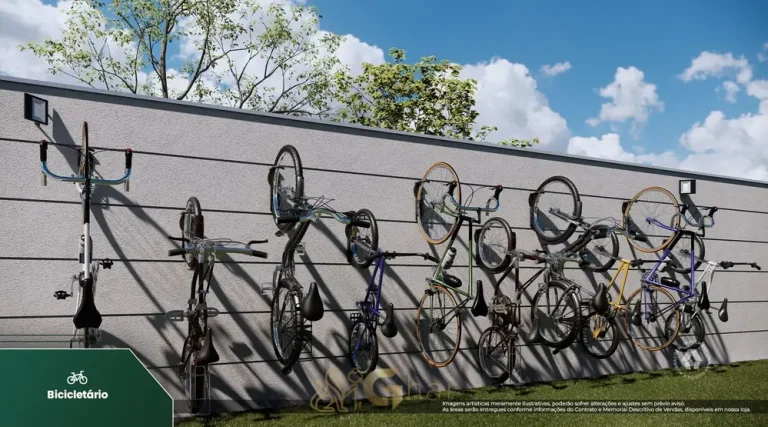 Bicicletário do condomínio Metrocasa Vila Carrão no bairro do Carrão, São Paulo