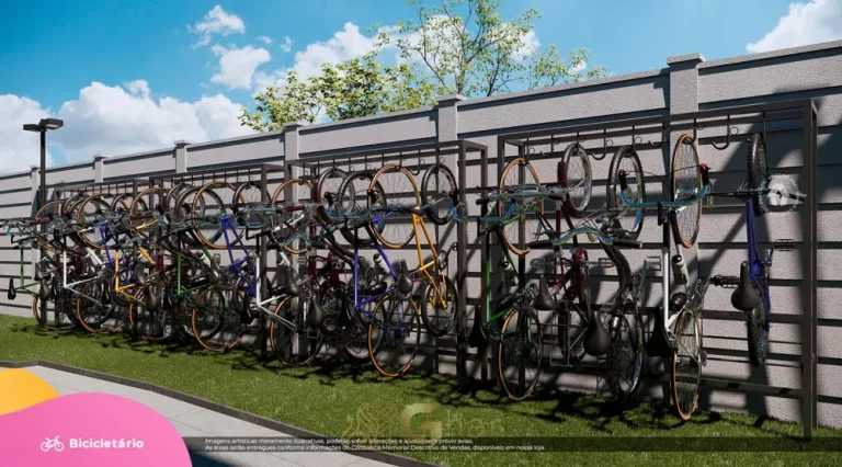 Bicicletário em apartamentos no bairro da Vila Guilherme, São Paulo