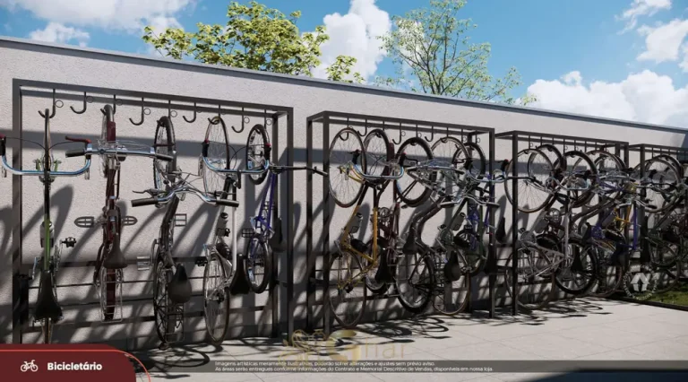 Bicicletário do condomínio Metrocasa Viva Itaquera no bairro de Itaquera, São Paulo