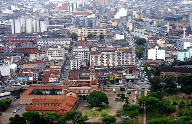 Bairro do Brás – vista aérea na região central de São Paulo