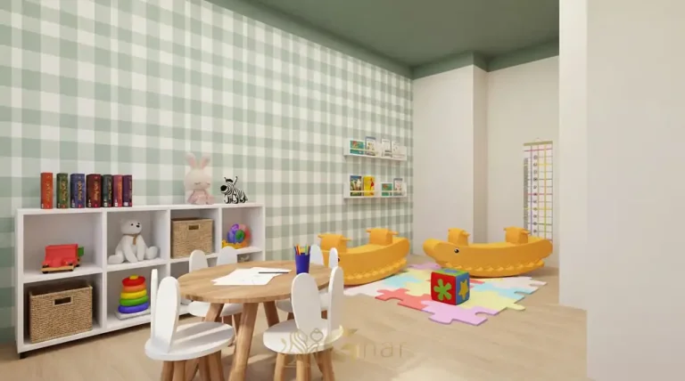 Brinquedoteca colorida em apartamentos no bairro do Jardim Anália Franco, São Paulo