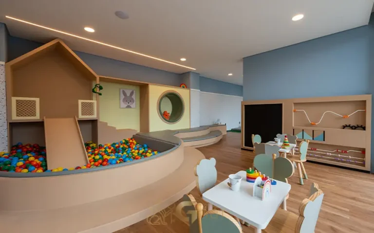Brinquedoteca decorada em condomínio residencial no bairro do Ipiranga, na Zona Sul de São Paulo