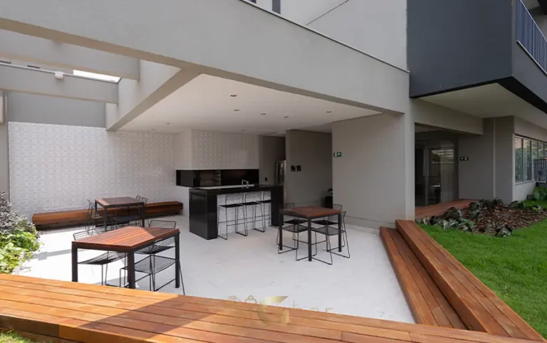 Churrasqueira integrada ao espaço gourmet em apartamentos no bairro do Ipiranga, São Paulo