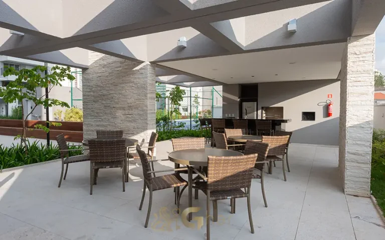 Churrasqueira com espaço gourmet em condomínio residencial no bairro do Morumbi, na Zona Sul de São Paulo