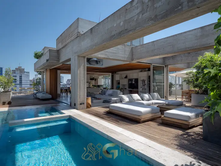 Terraço de cobertura triplex no bairro Moema, Zona Sul de São Paulo