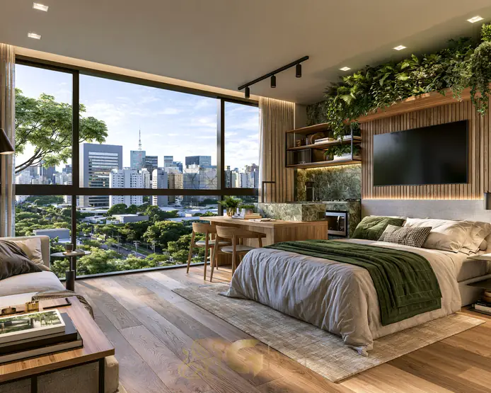 Elemento relacionado a comprar apartamento na planta na cidade de São Paulo – apartamento decorado moderno com acabamentos novos