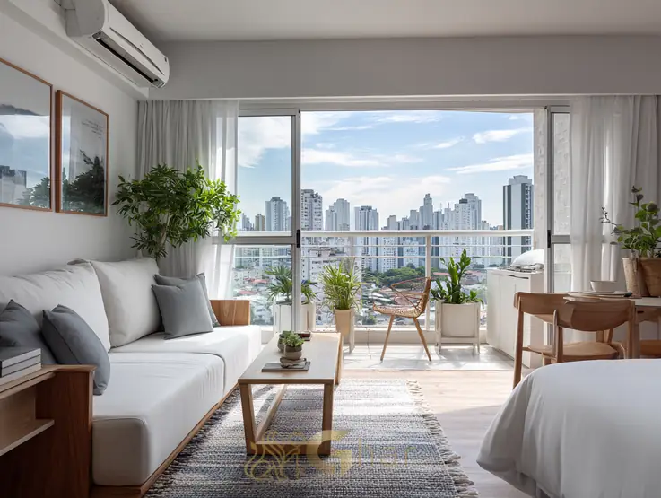 Uso do FGTS na compra do imóvel em São Paulo – placa e fachada de um apartamento à venda em São Paulo