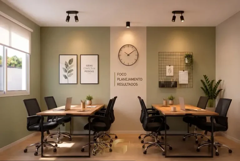 Coworking com estações de trabalho em apartamentos no bairro do Ipiranga, São Paulo