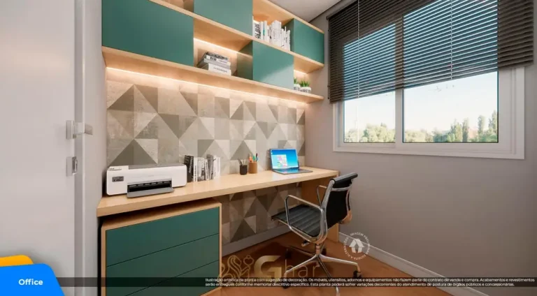 Escritório (office) do apartamento decorado em apartamentos no bairro da Cidade Ademar, São Paulo