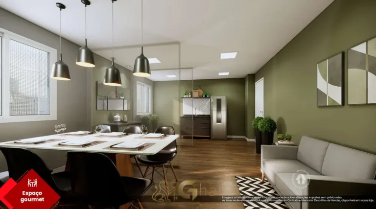 Espaço gourmet em apartamentos no bairro da Barra Funda, São Paulo