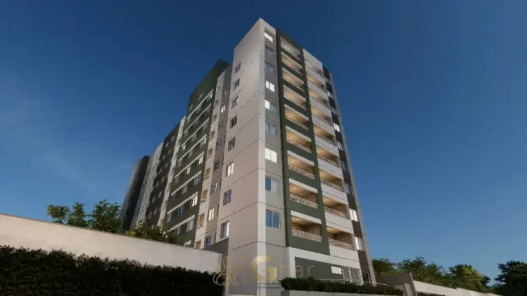 Fachada contemporânea do condomínio Metrocasa Jardim Botânico no bairro do Cursino, São Paulo