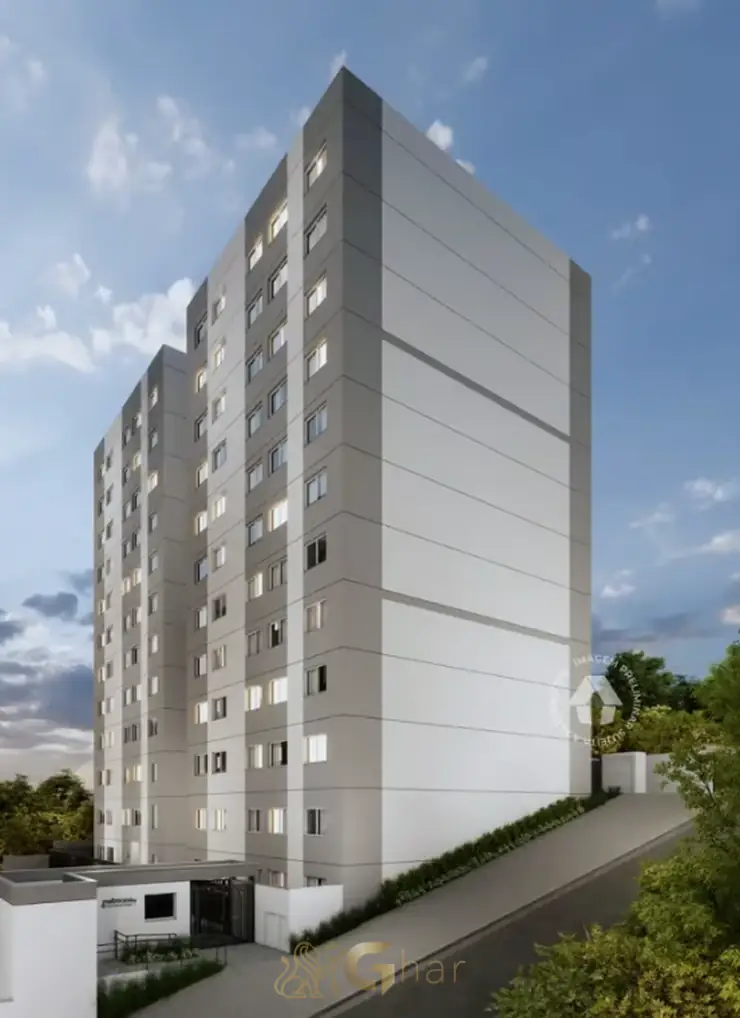 Fachada contemporânea do condomínio Metrocasa Viva Campo Limpo no bairro do Campo Limpo, São Paulo
