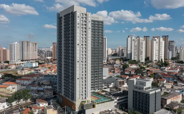 Fachada contemporânea do condomínio Modo Ipiranga no bairro do Ipiranga, São Paulo
