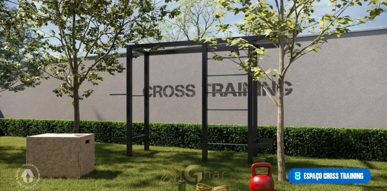 Espaço de fitness externo em apartamentos no bairro de Ermelino Matarazzo, São Paulo