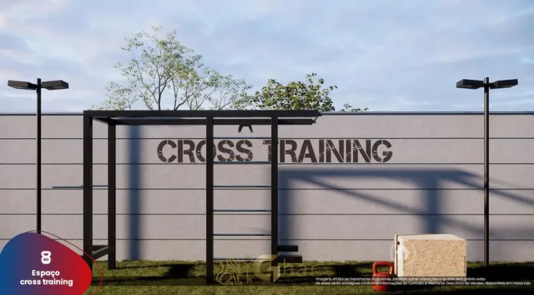 Espaço fitness externo (cross training) em condomínio residencial no bairro da Penha, na Zona Leste de São Paulo