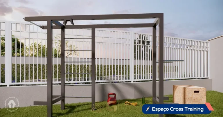 Espaço de fitness externo em condomínio residencial no bairro da Saúde, na Zona Sul de São Paulo